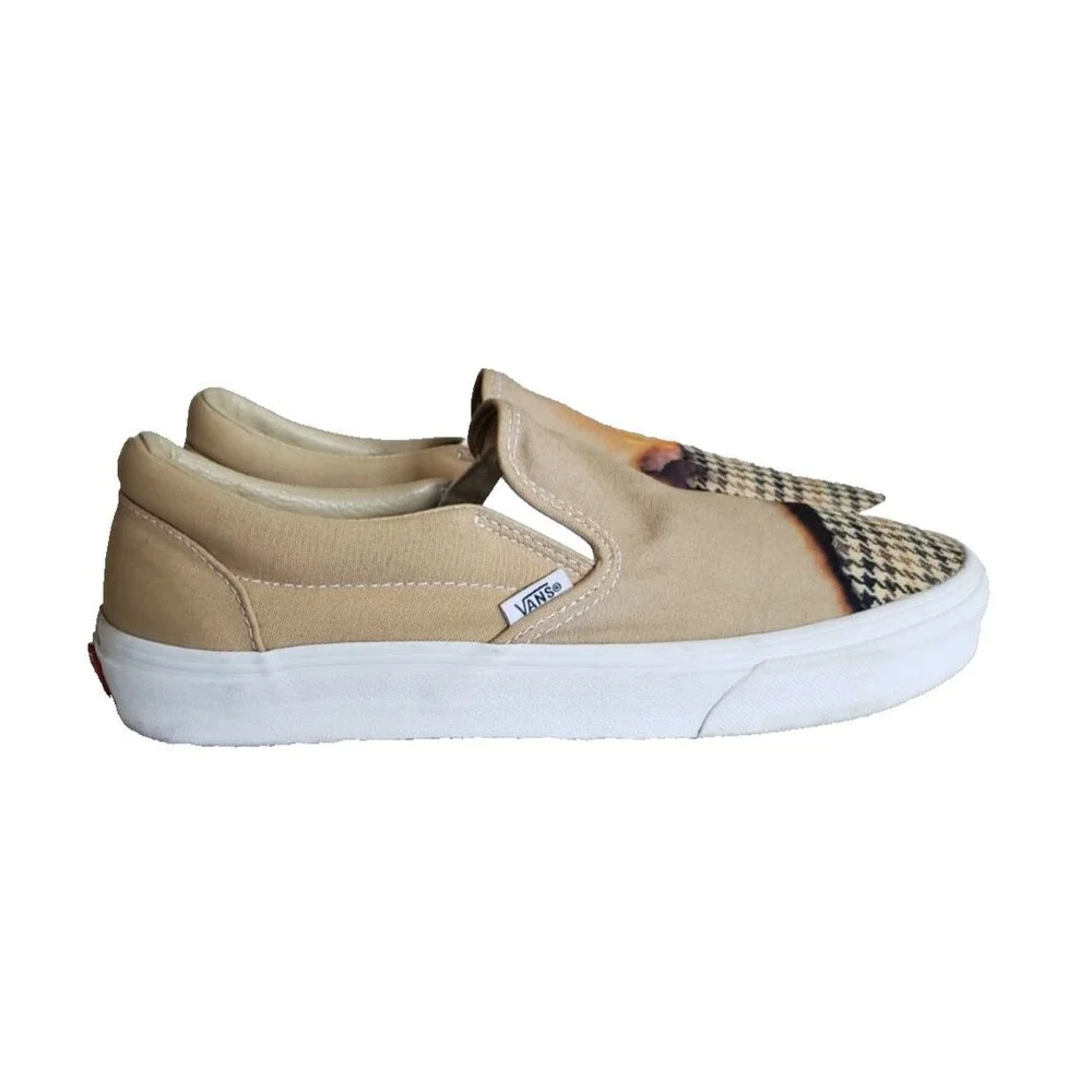 Vans Khak Slip On Burn Graphic Men’s Size 8.5 Women’s Size 10